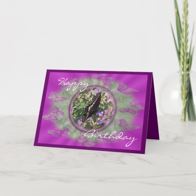 Bfly Medallion card- customize any occasion Card (Front)