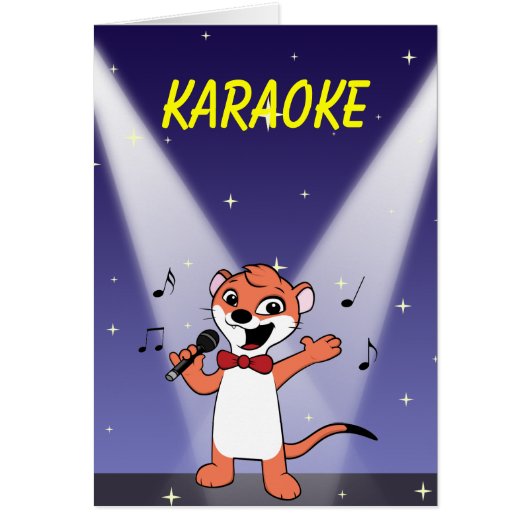 BG 2  weasel, Weasel-mascot, KARAOKE Cards (Front)