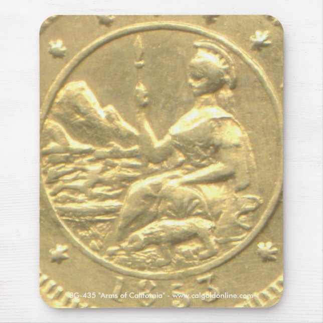 BG-435 "Arms of California" Vertical Mousepad (Front)