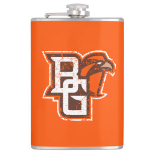 BG Falcons Distressed Flask
