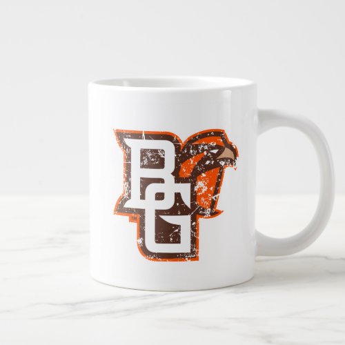 BG Falcons Distressed Giant Coffee Mug