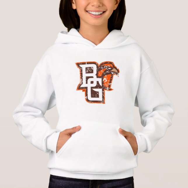 BG Falcons Distressed Hoodie (Front)