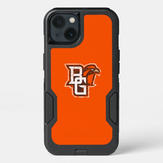 BG Falcons Distressed Otterbox iPhone Case (Back)