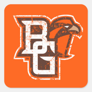 BG Falcons Distressed Square Sticker