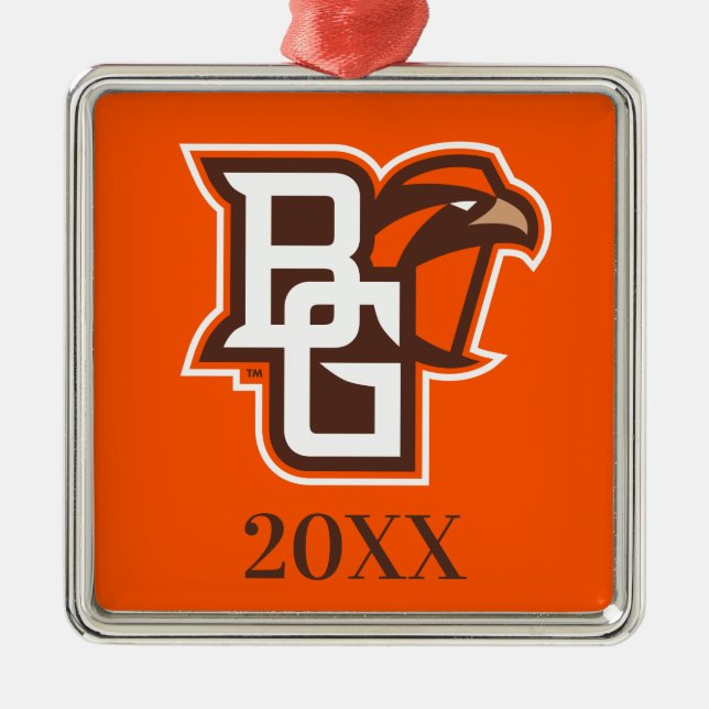 BG Falcons Metal Ornament (Front)