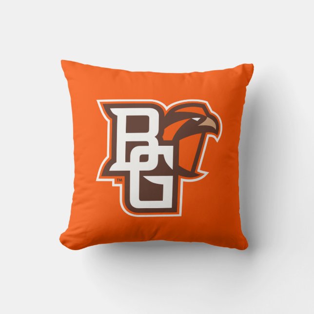 BG Falcons Throw Pillow (Front)