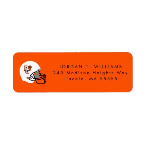 BG Football Helmet Label