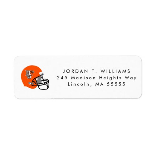 BG Football Helmet Label