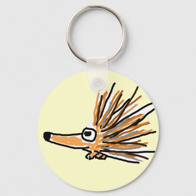 BG- Funny Porcupine Keychain (Front)