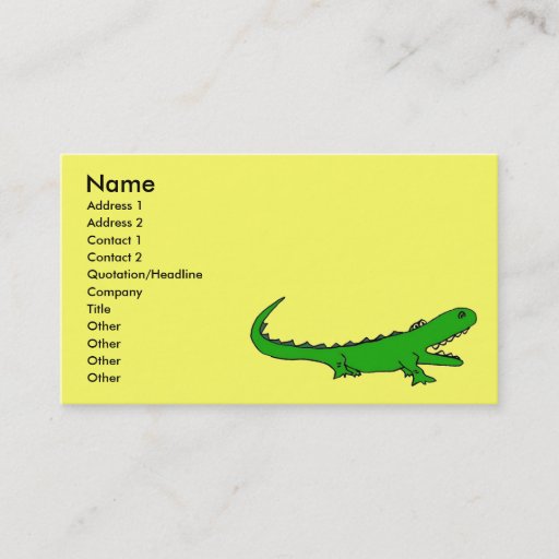 Customizable BG- Gator business cards
