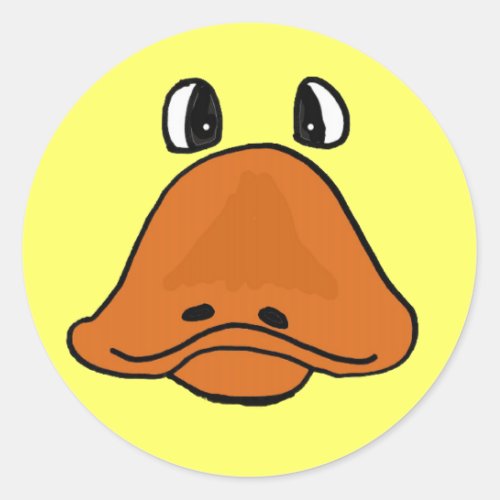 BG_ Hilarious Cartoon Duck Face Sticker