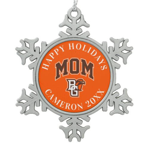 BG Mom Snowflake Pewter Christmas Ornament