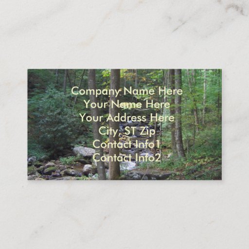 Customizable BG- Nature Stream Business Cards