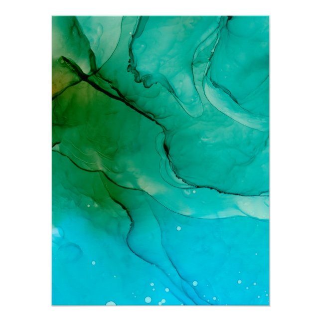 BG Painted Fine Art Abstract Design Art Background Poster (Front)