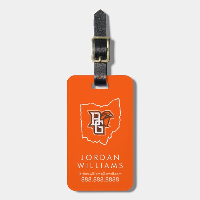 BG State Love Luggage Tag (Front Vertical)