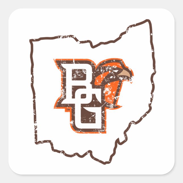 BG State Love Square Sticker (Front)