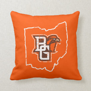BG State Love Throw Pillow