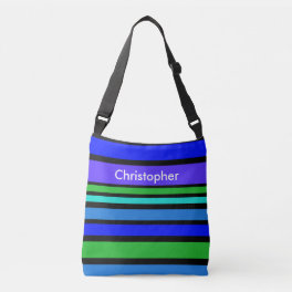 BG Stripes Pattern colored IV + your back & idea Crossbody Bag