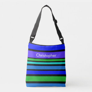 BG Stripes Pattern colored IV + your back & idea Crossbody Bag