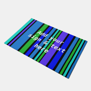 BG Stripes Pattern colored IV + your back & idea Doormat