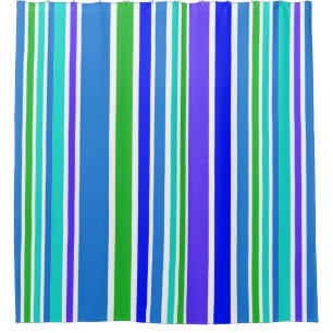 BG Stripes Pattern colored IV + your back & idea Shower Curtain