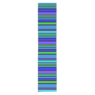 BG Stripes Pattern colored IV + your backgr. Short Table Runner