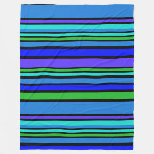 BG Stripes Pattern colored IV + your background Fleece Blanket