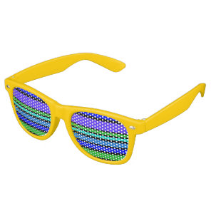 BG Stripes Pattern colored IV + your background Retro Sunglasses