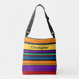 BG Stripes Pattern colored IX + your back & idea Crossbody Bag