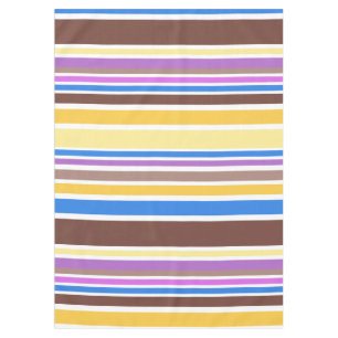 BG Stripes Pattern colored VI + your background Tablecloth