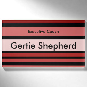 BG Stripes Pattern colored VIII + your back & idea Name Tag