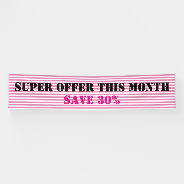 BG Stripes Pattern narrow white + your back & idea Banner (Horizontal)