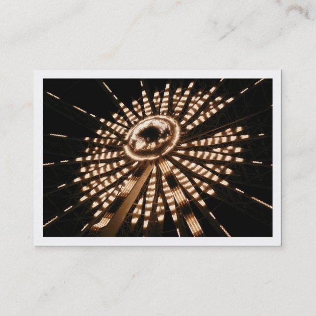 Bg Wheel, Mini Photo Business Card (Front)