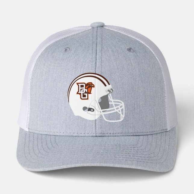 BG White Football Helmet (Front)