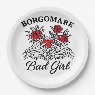 Bgm Bad Girl II Classic - Skeleton Heart Hands  Paper Plates