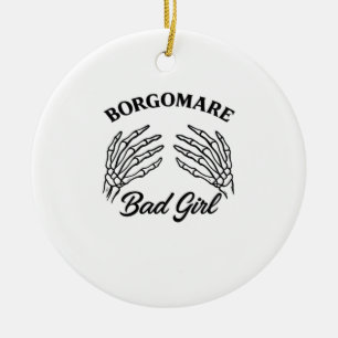 Bgm Bad Girl II Skeleton Heart Hands Edgy Vibe Ceramic Ornament