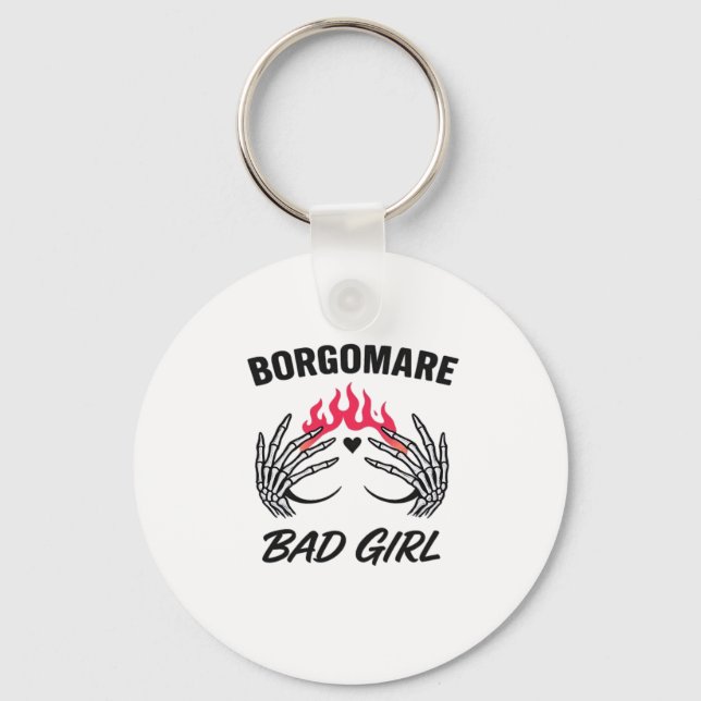 Bgm Bad Girl II Skeleton Heart Hands Edgy Vibe Keychain (Front)