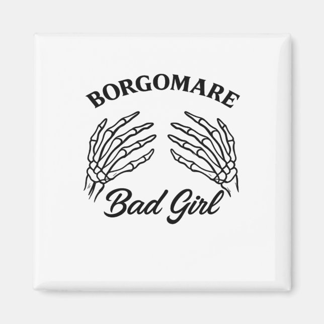 Bgm Bad Girl II Skeleton Heart Hands Edgy Vibe Magnet (Front)
