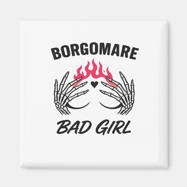 Bgm Bad Girl II Skeleton Heart Hands Edgy Vibe Magnet (Front)