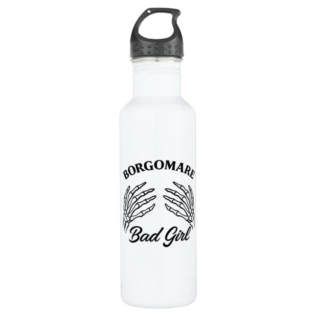 Bgm Bad Girl II Skeleton Heart Hands Edgy Vibe Stainless Steel Water Bottle (Front)