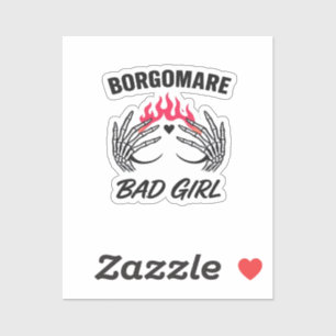 Bgm Bad Girl II Skeleton Heart Hands Edgy Vibe Sticker