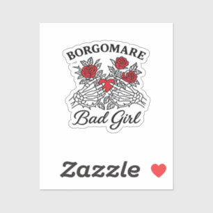 Bgm Bad Girl II Skeleton Heart Hands Edgy Vibe Sticker