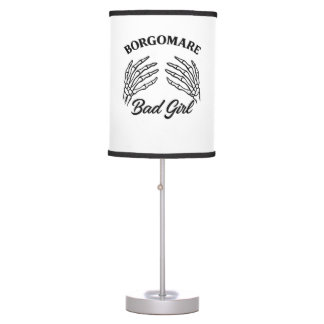 Bgm Bad Girl II Skeleton Heart Hands Edgy Vibe Table Lamp