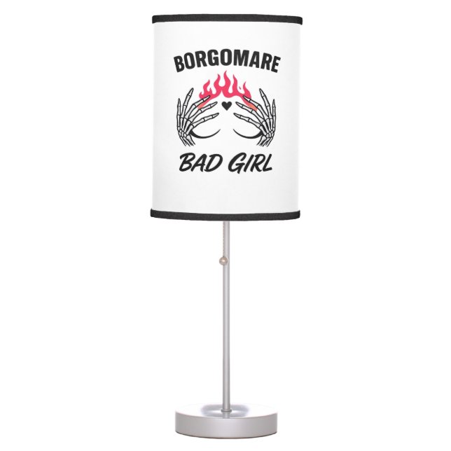 Bgm Bad Girl II - Skeleton Heart Hands   Table Lamp (Front)