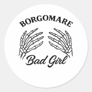 Bgm Bad Girl - Skeleton Heart Hands  Classic Round Sticker