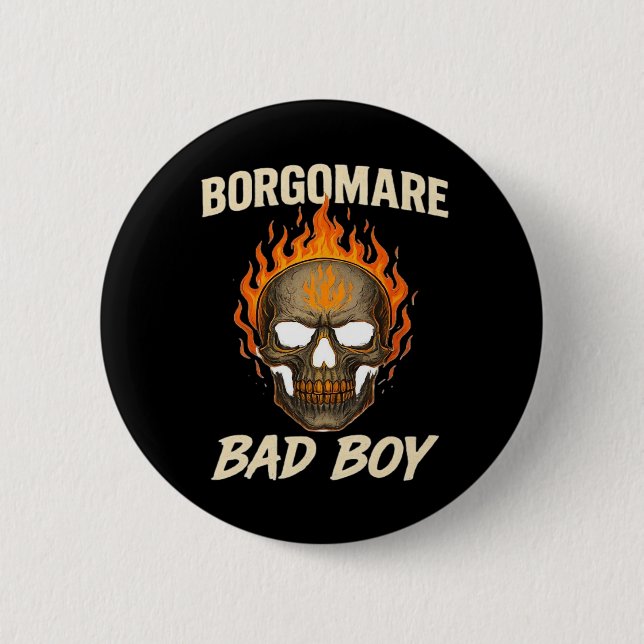 Bgm Bad  - Skeleton Hands Heart Button (Front)