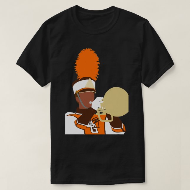 BGSU Falcon Marching Band Mellophone T-Shirt (Design Front)