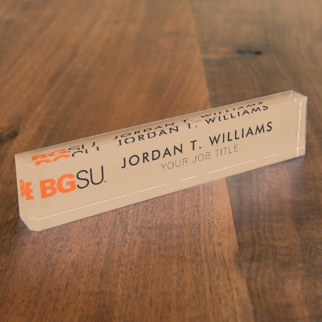 BGSU Institutional Logo Desk Name Plate (Side)