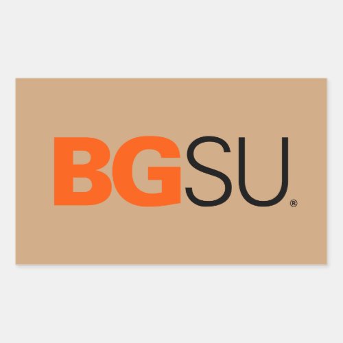 BGSU Institutional Logo Rectangular Sticker