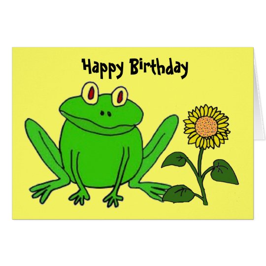 BH- Funny Frog Birthday Card | Zazzle.com